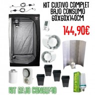 Kit Cultivo Completo Bajo Consumo 60x60x140cm